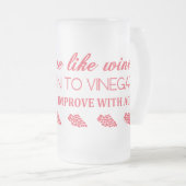 MANNEN ZIJN ALS WIJN... GLAZEN BEER MOK (Voorkant rechts)