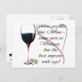 Mannen zijn net als fijne wijn. briefkaart (Voorkant / Achterkant)