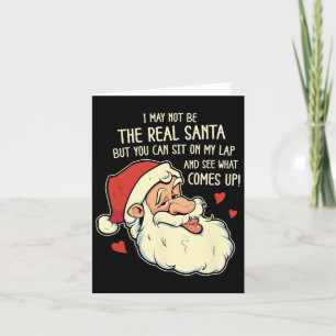 Mannen zit op mijn schoot Grappig Rude Xmas Naught Kaart
