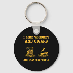 Mannen Zoals Whiskey En Sigaren En Misschien 3 Men Sleutelhanger