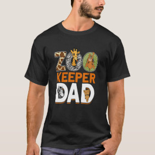 Mannen Zookeeper Papa dierentuin 5 T-shirt
