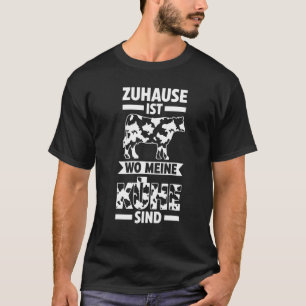 Mannen zuhause ist wo meine kühe sind Koeien Boerd T-shirt
