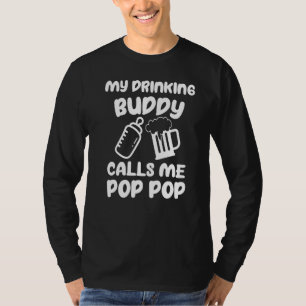 Mannen zwangerschapsuitkondiging Nieuwe Pop Pop Mi T-shirt