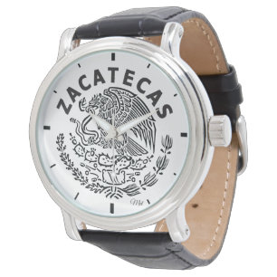 Mannen  Zwart Leder Zacatecas Mexico Strap Horloge