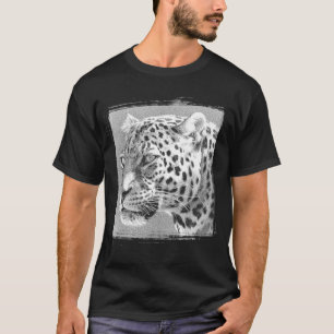 Mannen zwart T Shirt Lopard Matig Elegant