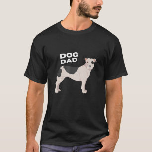 Mannen zwart-wit Amerikaanse Pit Bull Terrier Dog  T-shirt