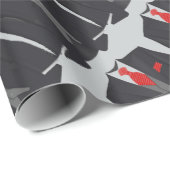 Mannen zwart-witpak en rood Stropdas ompakken papi Cadeaupapier (Rol Hoek)