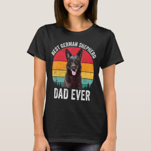 Mannen zwarte herder pap hond eigenaar t-shirt