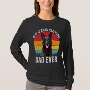 Mannen zwarte herder pap hond eigenaar t-shirt