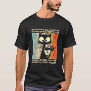 Mannen zwarte kat kast Halloween T-shirt