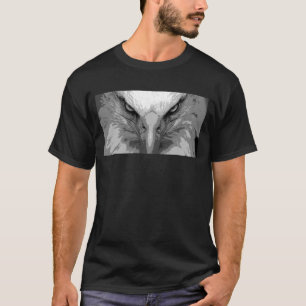 Mannen zwarte T - shirts Dierlijk Eagle Face Sjabl