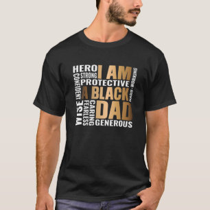 Mannen Zwarte Vader King Fathers Dag Pap Matter Hu T-shirt