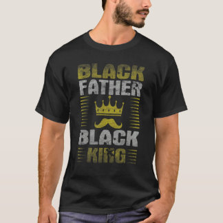 Mannen zwarte vader zwarte koning beste vader ooit t-shirt