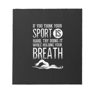 Mannen zwemsport in de zwemsport notitieblok