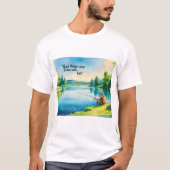 Mannen's Basic T-shirt - "Goede dingen komen voor (Voorkant)