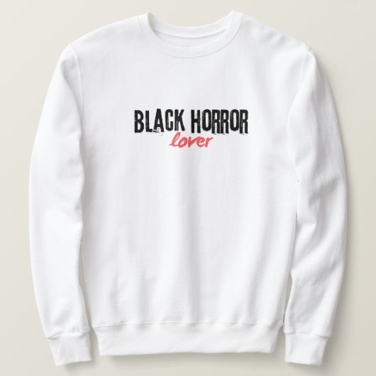 Mannen's Black Horror Lovers Booktok Trui (Design voorkant)