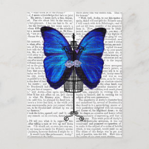 Mannequin Blue Butterfly Briefkaart