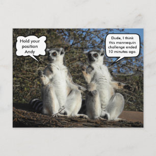Mannequin Challenged Lemurs Briefkaart