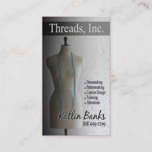"Mannequin"-dressmaker, Seamstress, Tailor, design Visitekaartje