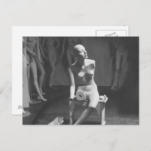 Mannequin met been en arm verwijderd briefkaart (Voorkant / Achterkant)