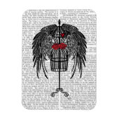 Mannequin met zwarte vleugels magneet (Verticaal)