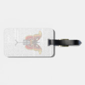 Mannequin Red en gele vlinder Bagagelabel (Achterkant horizontaal)