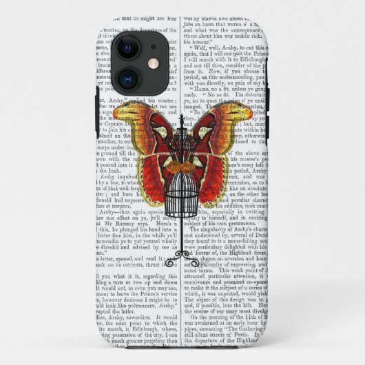 Mannequin Red en gele vlinder Case-Mate iPhone Case (Achterkant)