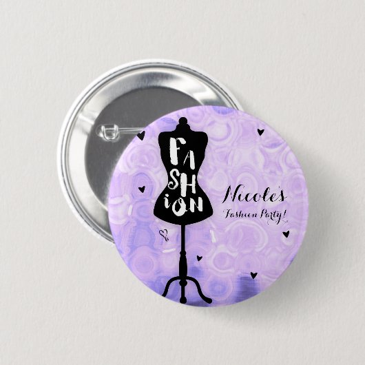 Mannequin stand Retro Paarse MODE Ronde Button 5,7 Cm (Voorkant /achterkant)