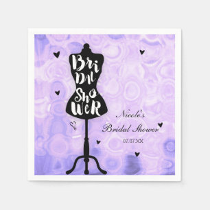 Mannequin standaard  Retro Paars Vrijgezellenfeest Servetten