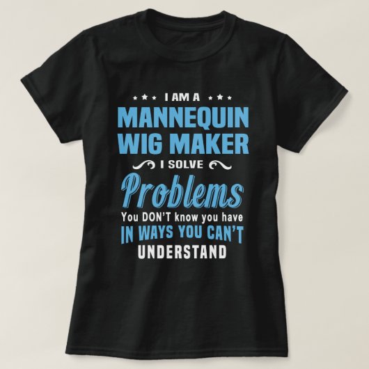 Mannequin Wig Maker T-shirt (Design voorkant)