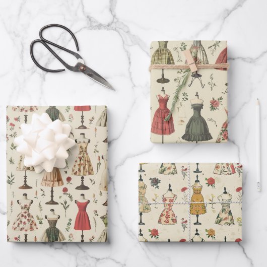  mannequinepatroon inpakpapier vel (Voorkant)