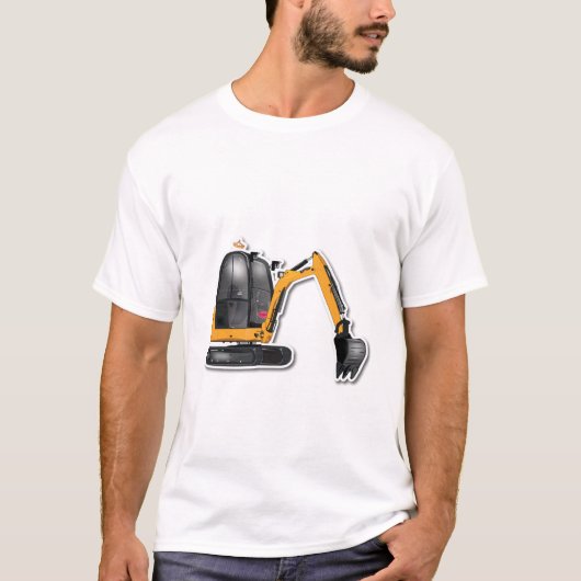 Männer Basic T-Shirt mit witzigem Bagger-Motiv (Voorkant)