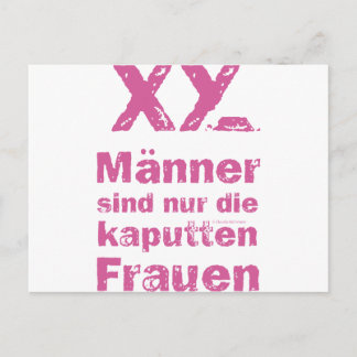 Männer, die kaputten Frauen Briefkaart
