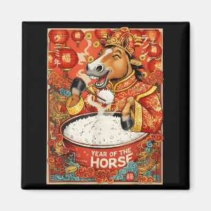 Mannetje Chinese Zodiac Paard Rijst Magneet