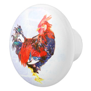 mannetje , rooster keramische knop