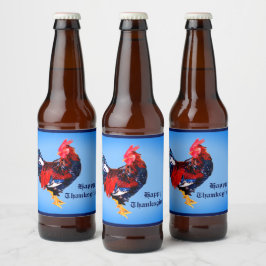 mannetjes galinacous, rooster Gepersonaliseerd Bier Etiket
