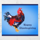 mannetjes galinacous, rooster Gepersonaliseerd Bier Etiket (Enkel label)