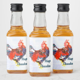 mannetjes galinacous, rooster Gepersonaliseerd Likeurfles Etiket