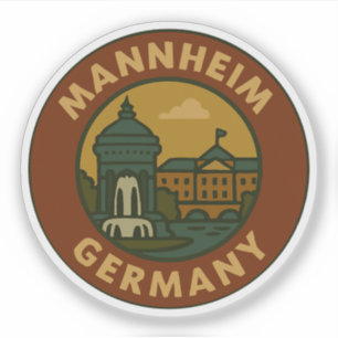 Mannheim Duitsland Stad Kunst Sticker