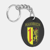 Mannheim Duitsland Wappen/CREST Sleutelhanger (Voorkant Links)