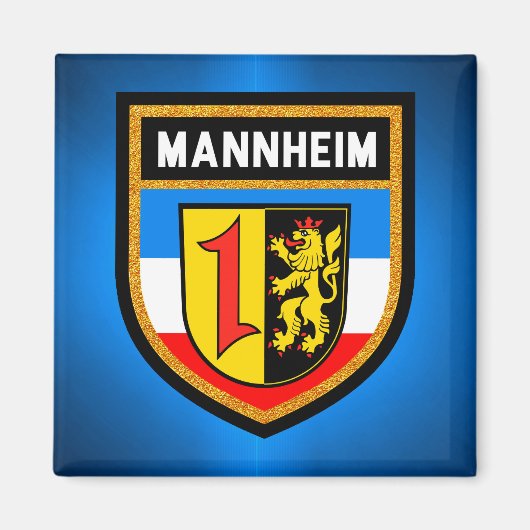 Mannheim Flag Magneet (Voorkant)
