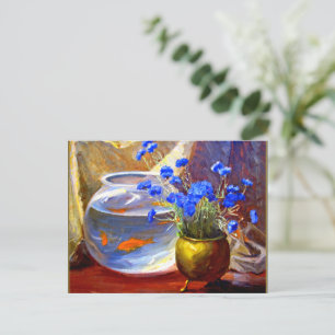 Mannheim - Goudvissenkom en Bloemen Briefkaart