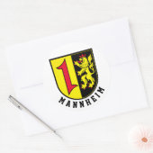 Mannheim jas Arms Ronde Sticker (Envelop)