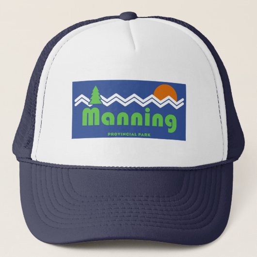 Manning Provincial Park Retro Trucker Pet (Voorkant)