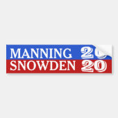 Manning/Snowden 2020 Bumpersticker (Voorkant)