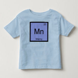 Manny Naam Chemie Element Periodiek Systeem Kinder Shirts
