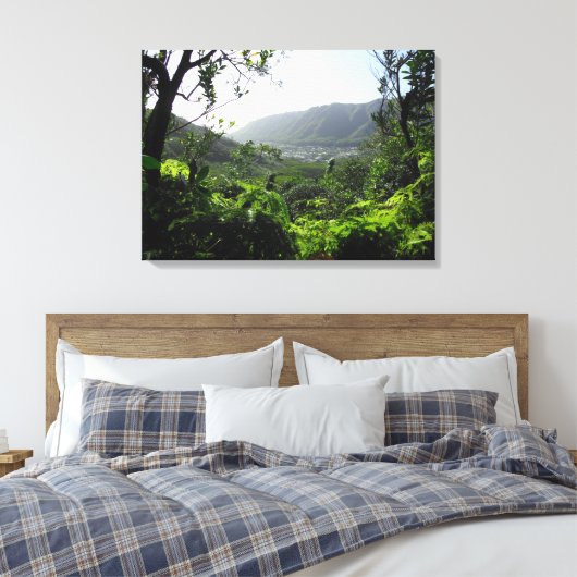 Manoa Valley, Hawaï Canvas Afdruk (Insitu (Slaapkamer))