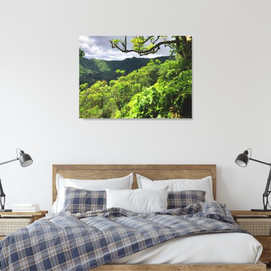 Manoa Valley, O'ahu, Hawai'i Canvas Afdruk (Insitu (Slaapkamer))