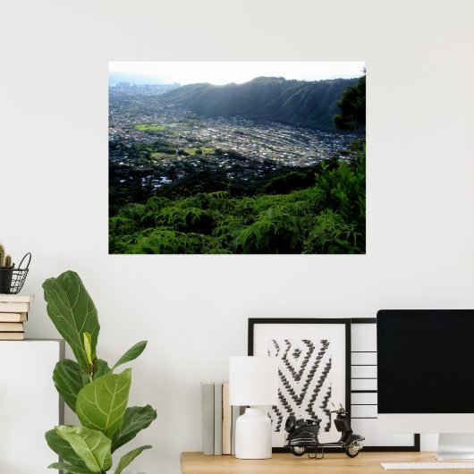 Manoa Valley, O'ahu, Hawai'i Poster (Thuiskantoor)
