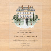 Manoir de campagne élégant | Faire-part de mariage (Recto)